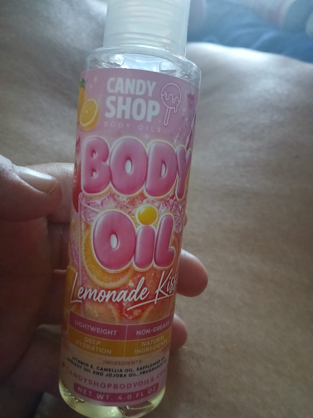 Customer photo review of Lemonade Kisses Body Oil