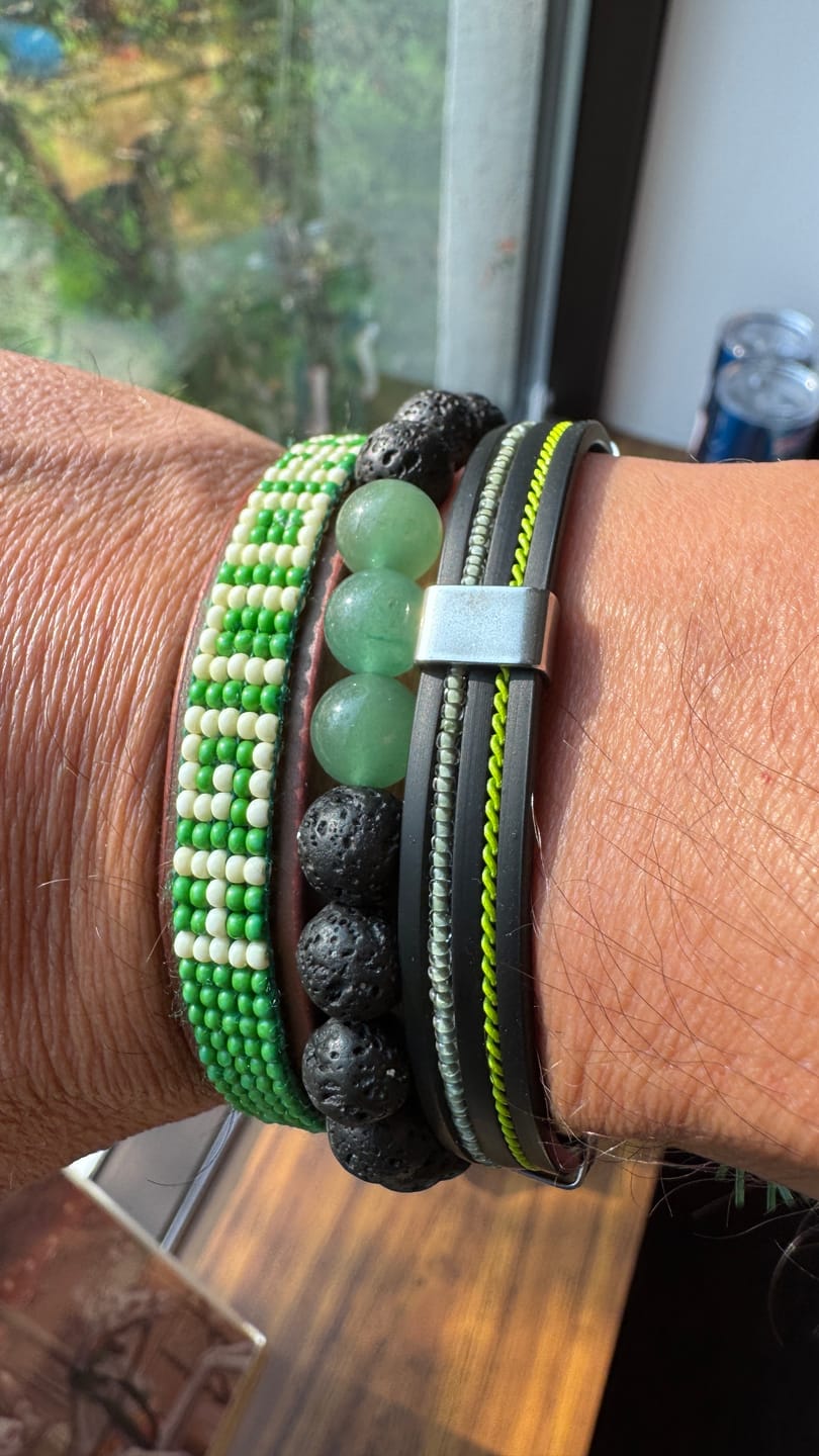 Customer photo review of Grain Collection - Steel & Glass Men’s Bracelet