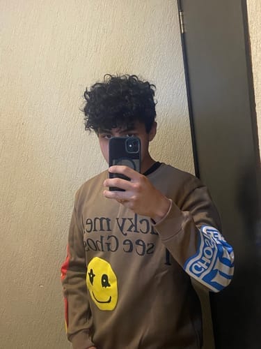 Customer photo review of Lucky Me! I See Ghosts Crewneck