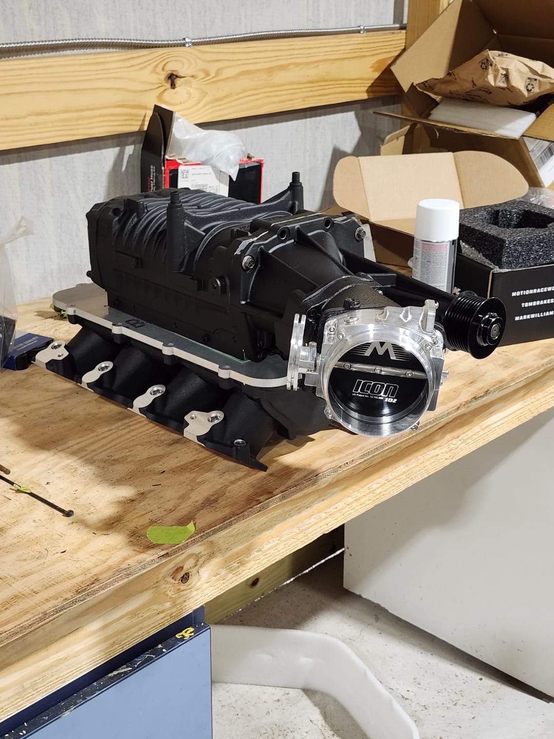 Customer photo review of ICON 102/105mm LS Cable Drive Throttle Body (Bare Finish) w/ Interchangeable Connection