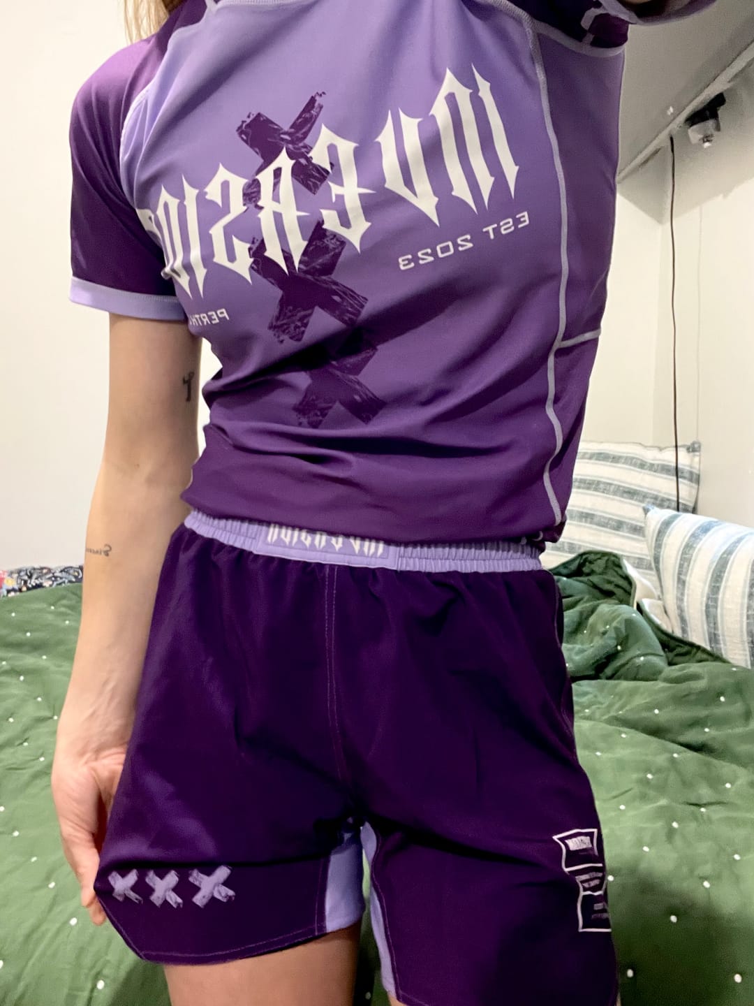 Customer photo review of Purple Belt Rash Guard (Ranked)