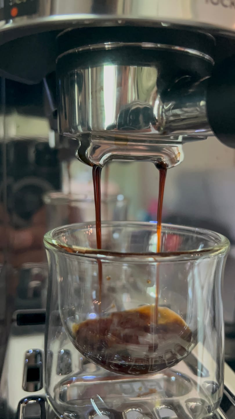 Customer photo review of FLUR Espresso Glasses