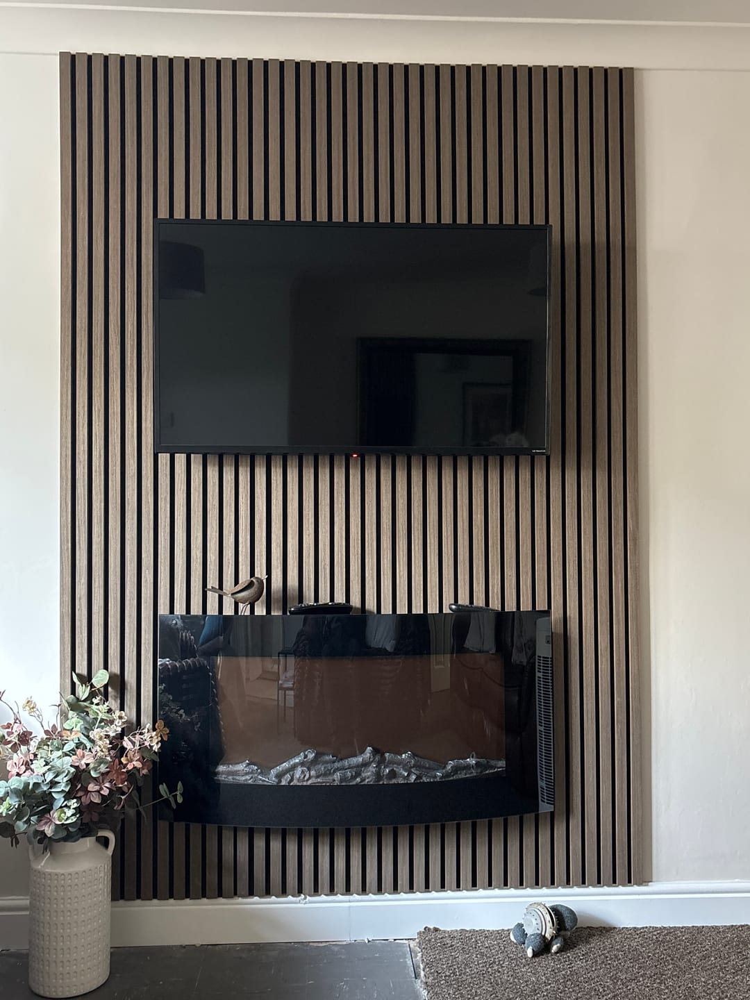Customer photo review of Walnut Acoustic Wall Panel