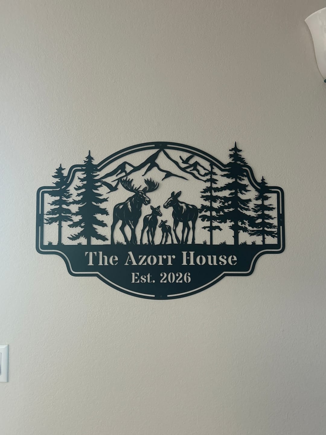 Customer photo review of Outdoor Monogram Sign