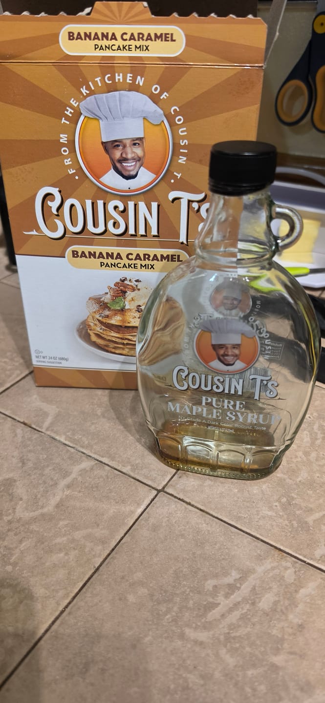 Customer photo review of Cousin T's Pure Maple Syrup
