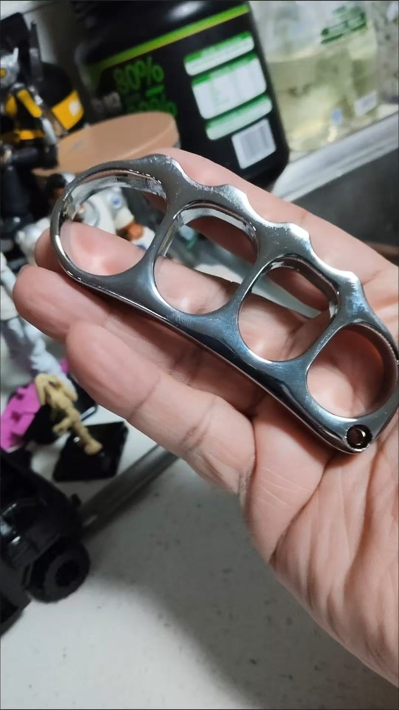 Customer photo review of Solid 304 Stainless Steel Brass Knuckles EDC Gadgets
