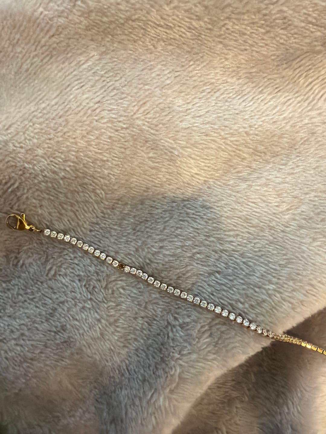 Customer photo review of Cordelia Gold Tennis Bracelet