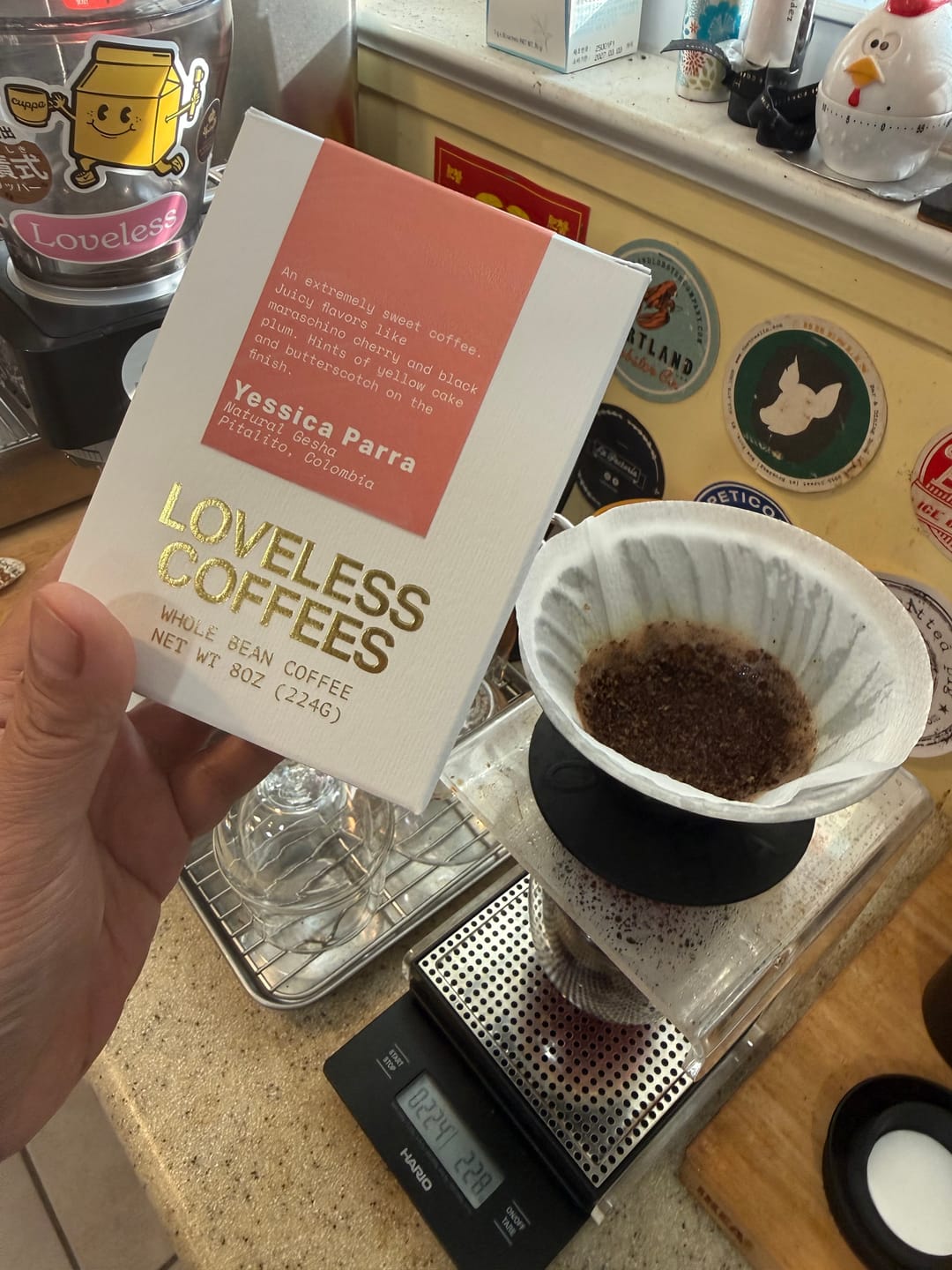 Customer photo review of Yessica Parra - Natural Gesha - Pitalito, Colombia