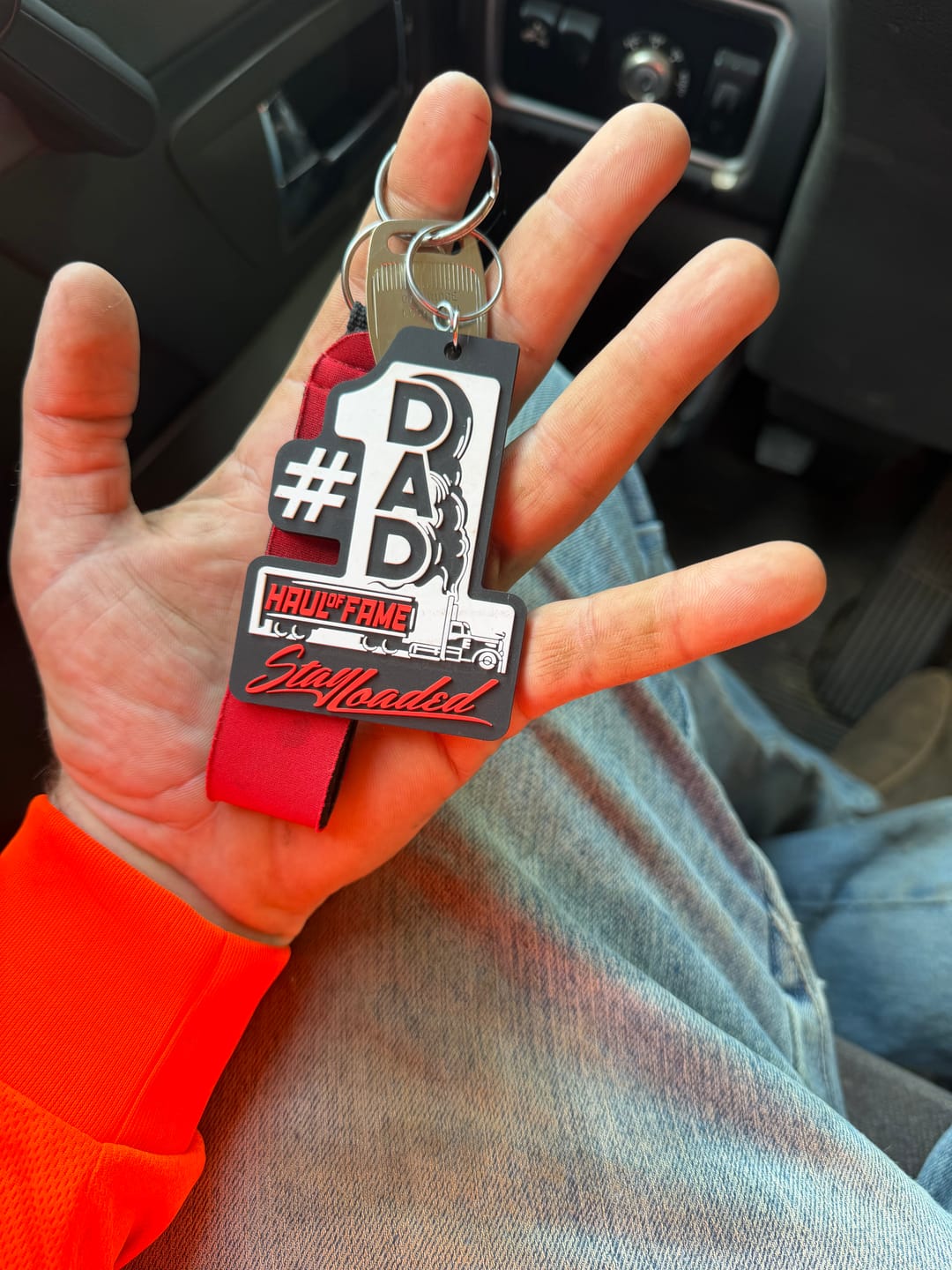 Customer photo review of #1 Dad Keychain