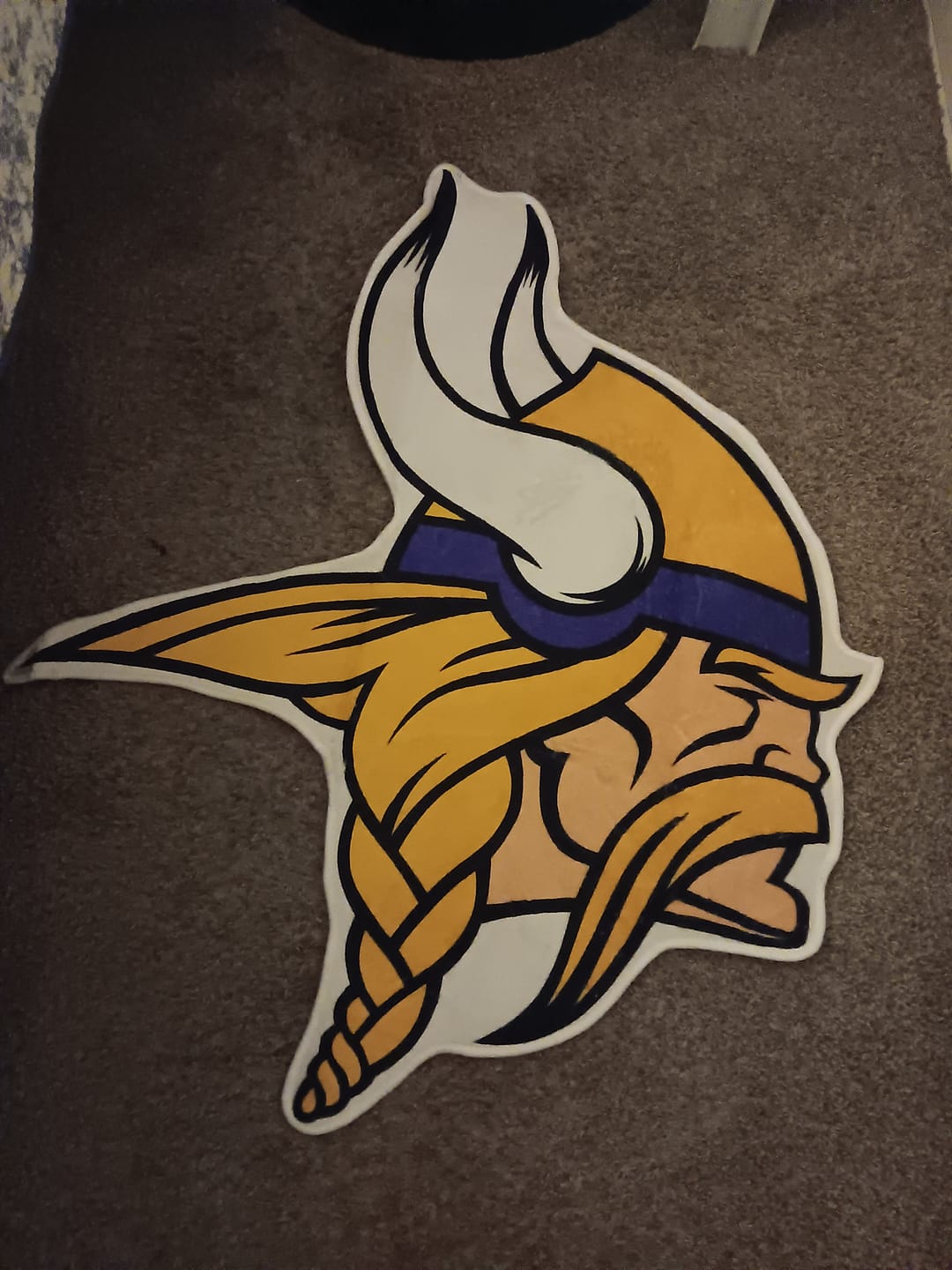 Customer photo review of Minnesota Vikings Logo Rug