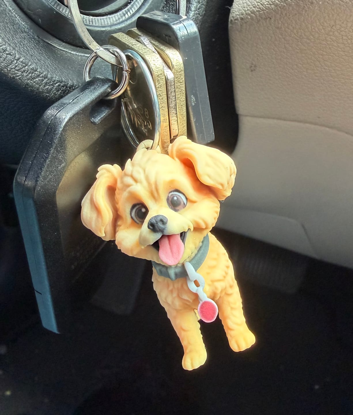 Customer photo review of Custom 3D Pet Figure Keychain & Bag Charm - Take Them Everywhere