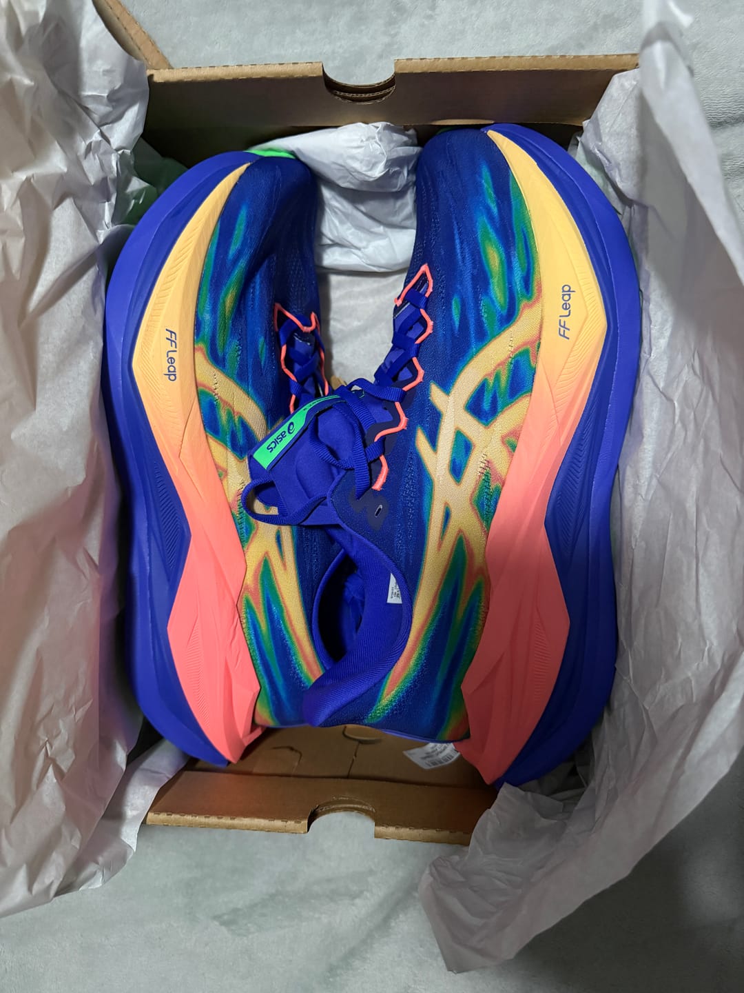Customer photo review of Asics Superblast 3 Unisex Cobalt Burst Light Orange