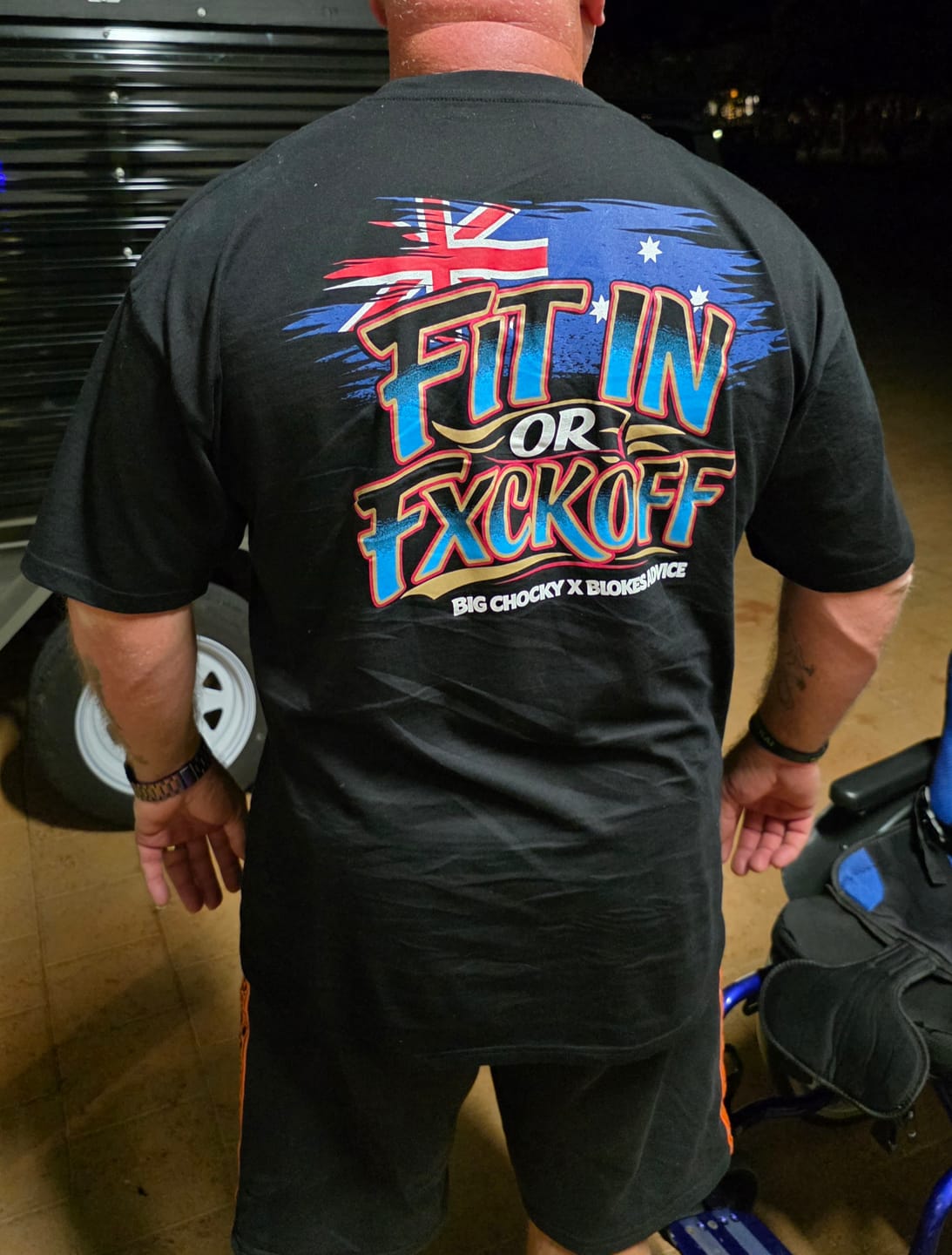 Customer photo review of Big Chocky | Fit In Tee
