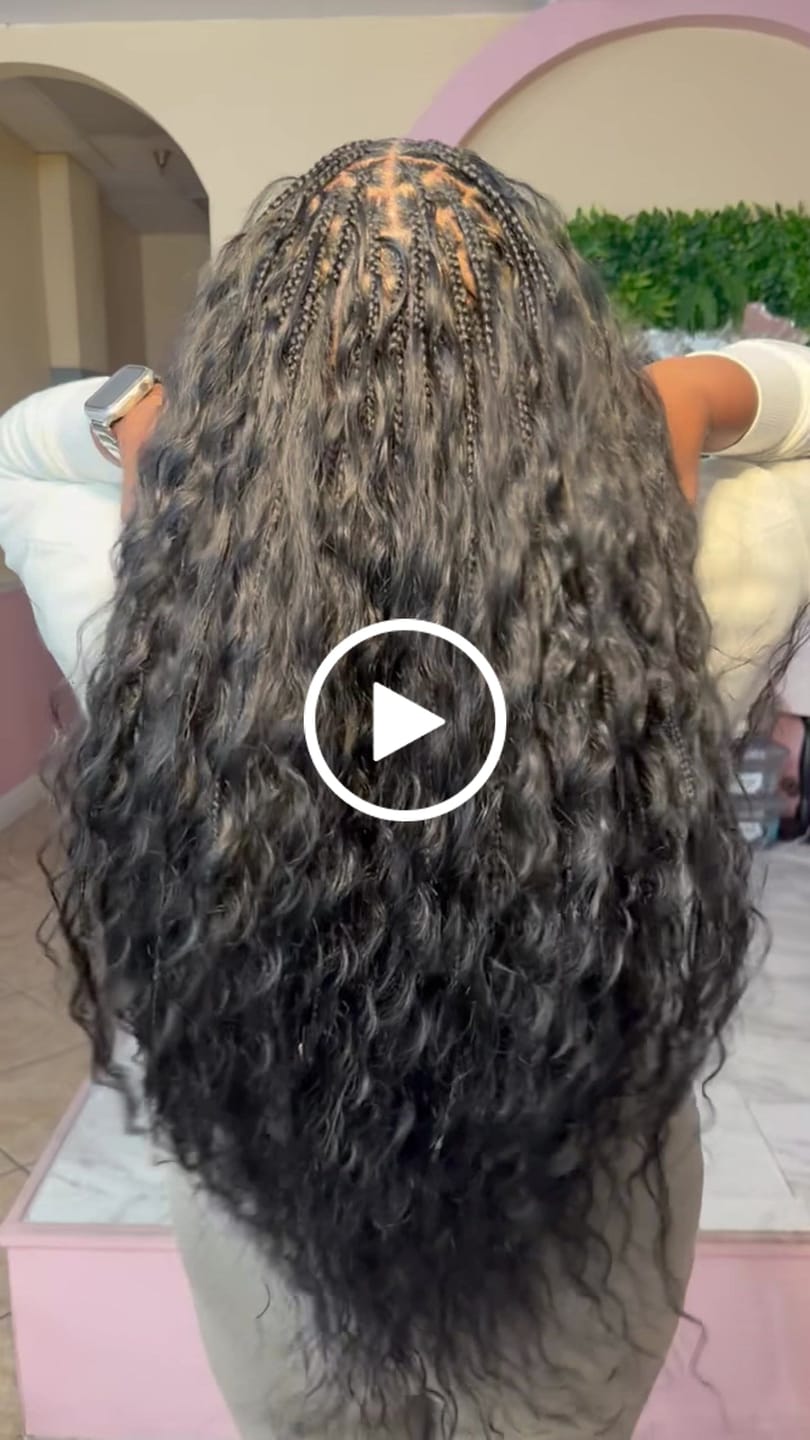 Customer video review of Double Drawn Burmese Loose Deep Wave Human Braiding Hair