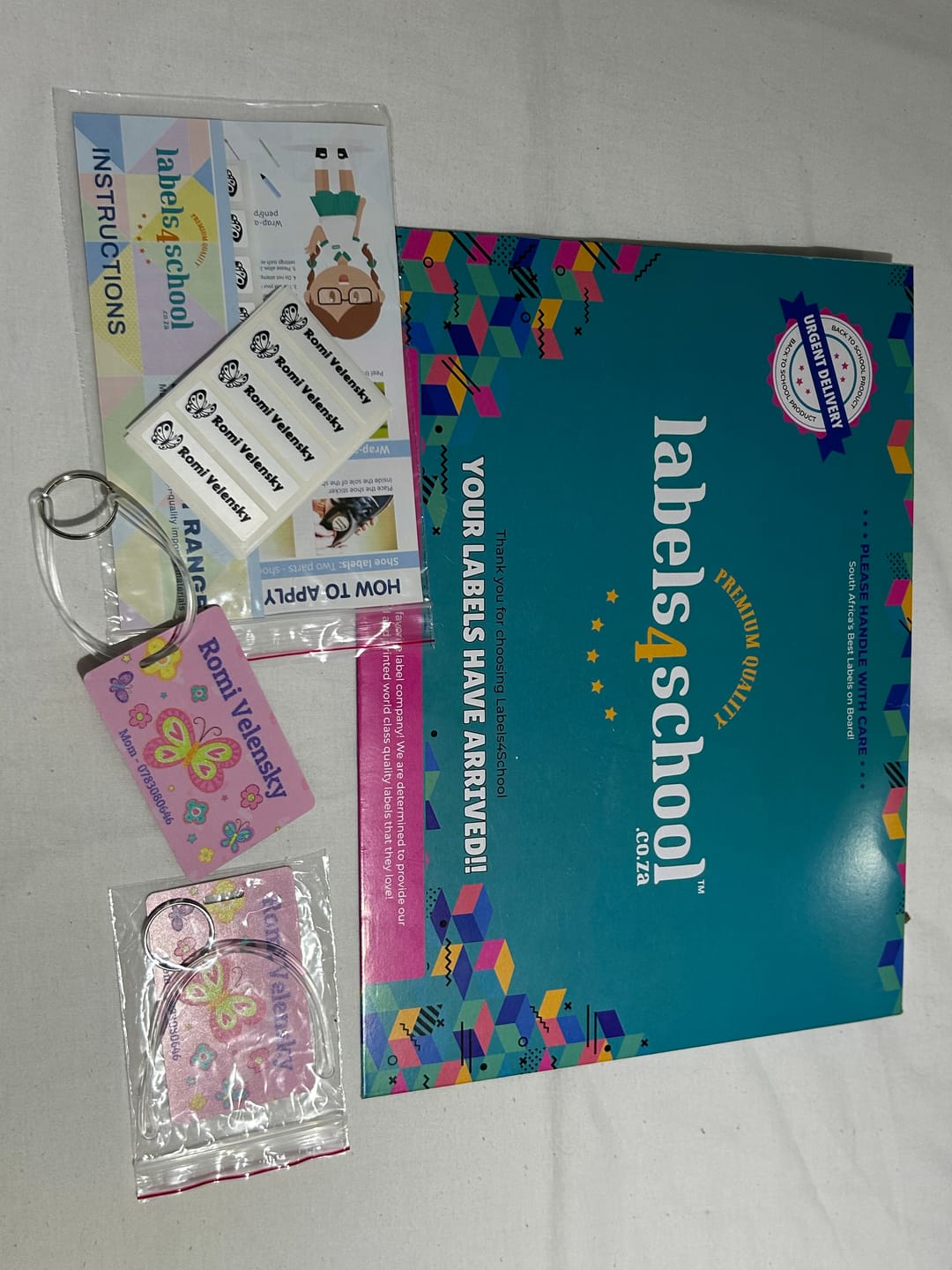 Customer photo review of Flat-Surface Labels