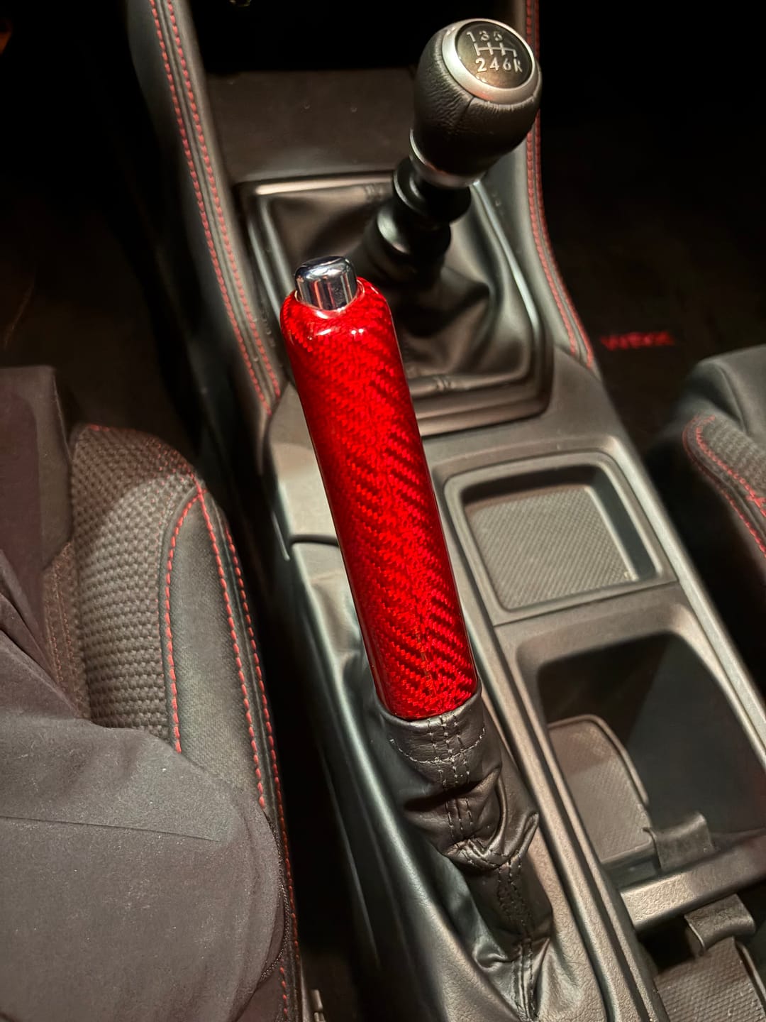 Customer photo review of 2008-2026 Subaru WRX/STi Carbon Fiber Ebrake Handle 2013-20 BRZ/FR-S/GR86
