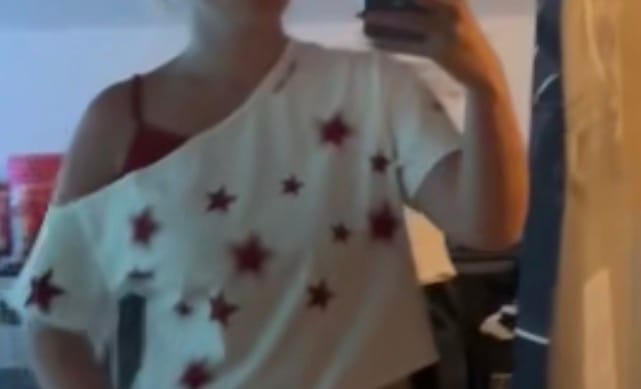 Customer photo review of Aelfric Eden Star Graphic Off-The-Shoulder Tee