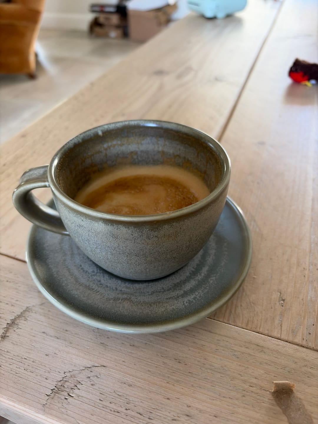 Customer photo review of Porcelain Matt Light Green Coffee Cup - 285ml
