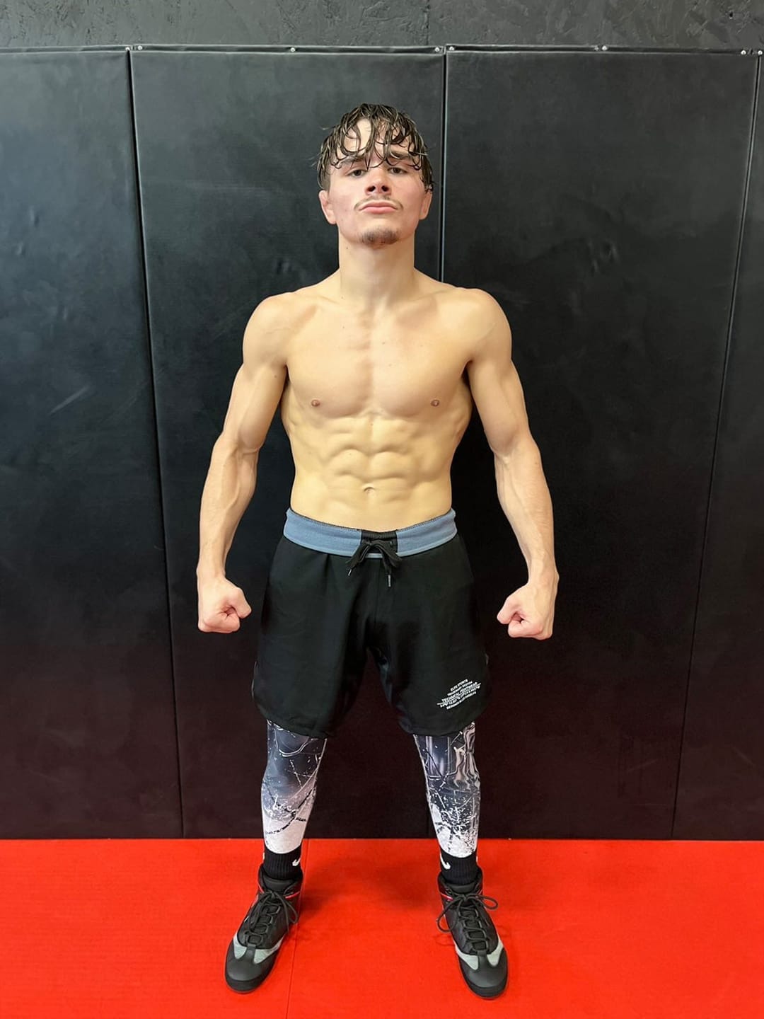 Customer photo review of Black Jack Gray No Gi Mens BJJ Shorts