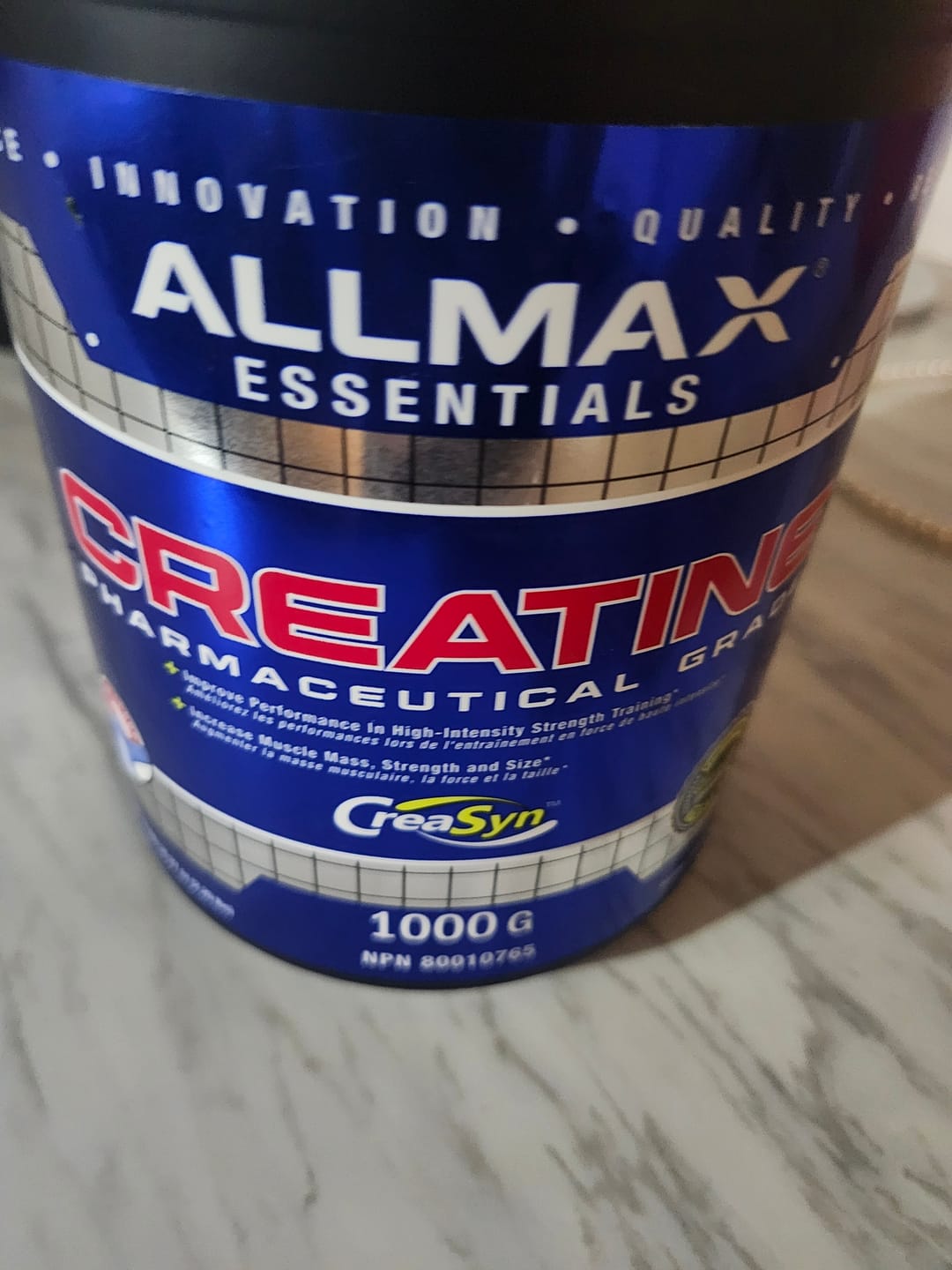 Customer photo review of Allmax - Creatine Monohydrate - 1000g