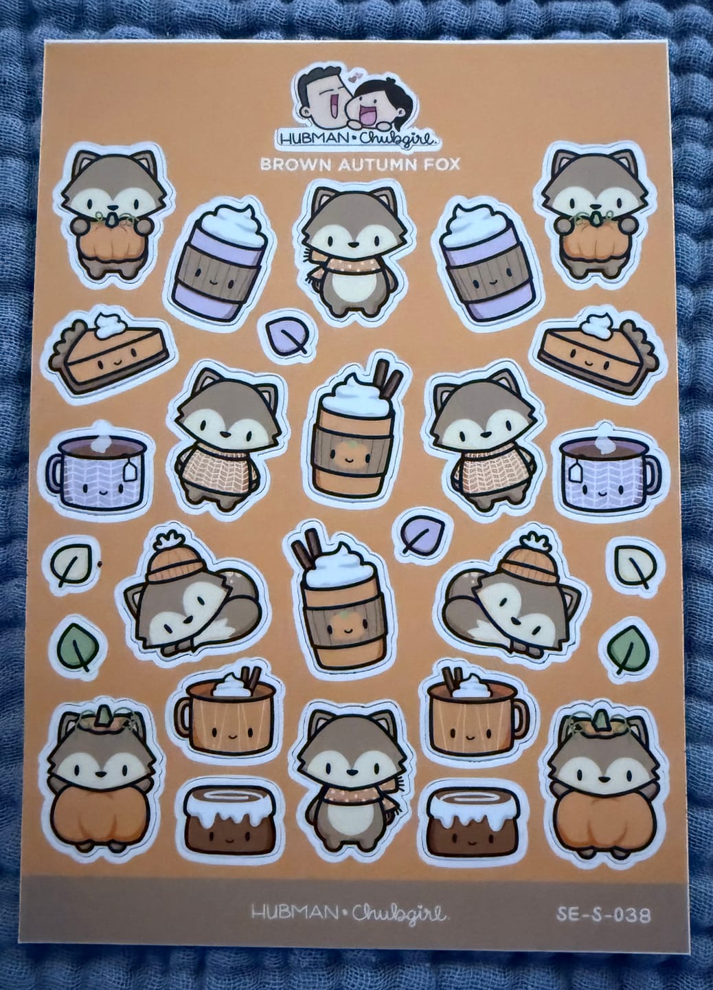 Customer photo review of Brown Fox Sticker Sheet