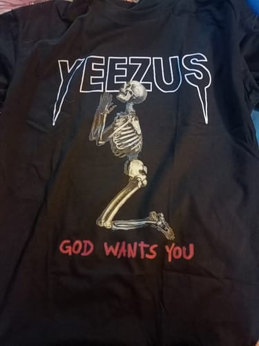 Customer photo review of Yeezus Gods Wants You Tee