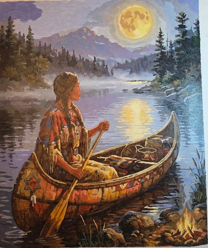 Customer photo review of Moonlit Tribal Canoe (80 Colors)