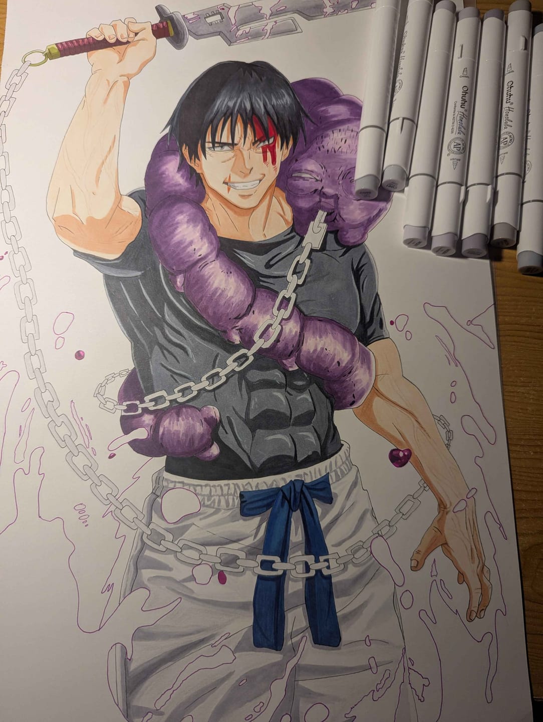 Customer photo review of Ohuhu Spiral-Bound Marker Pad for Alcohol Markers