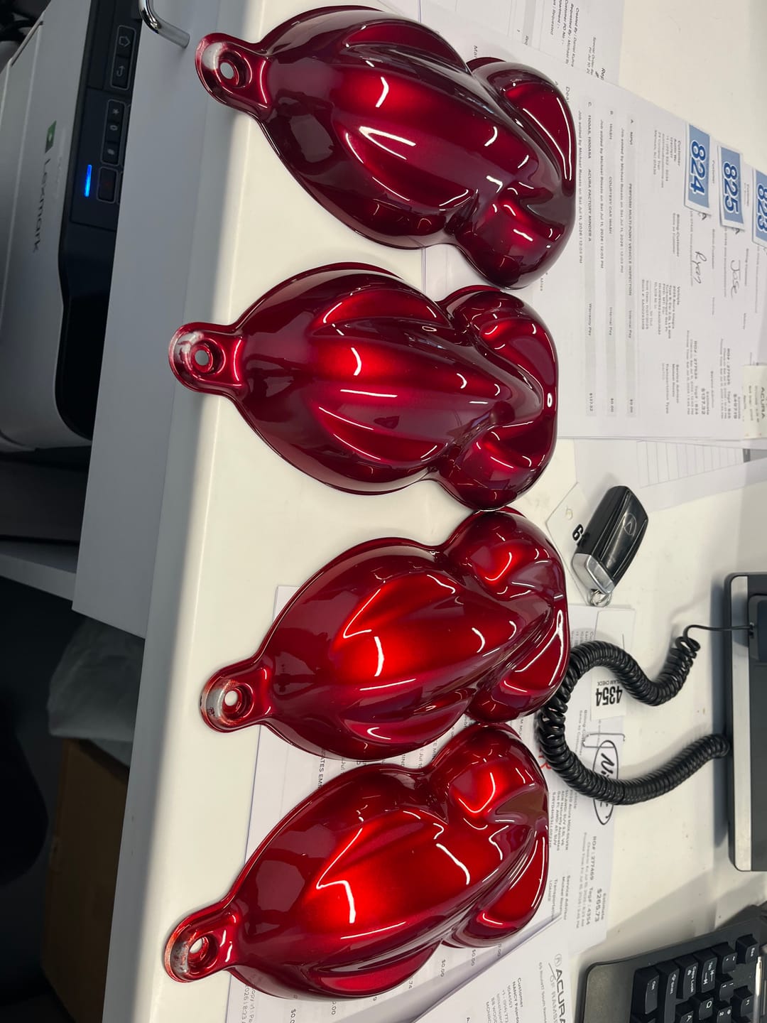 Customer photo review of Blank Speed Shapes for Paint Spray Out Samples