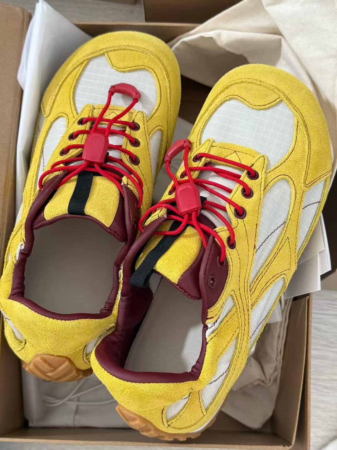 Customer photo review of The Dual Stride Women's Yellow Casual Sneakers