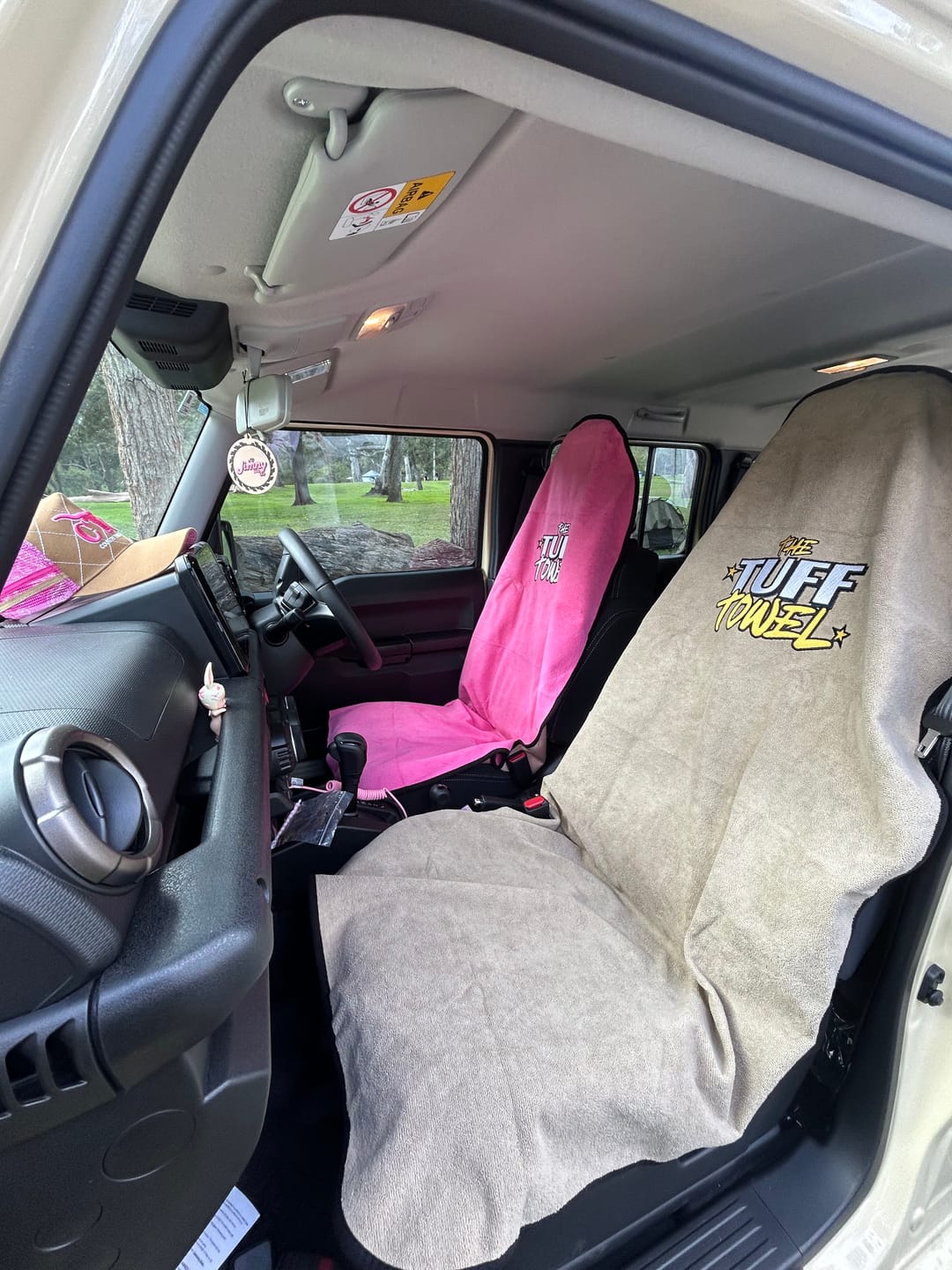 Customer photo review of Waterproof Car Towel Seat Cover - The OG