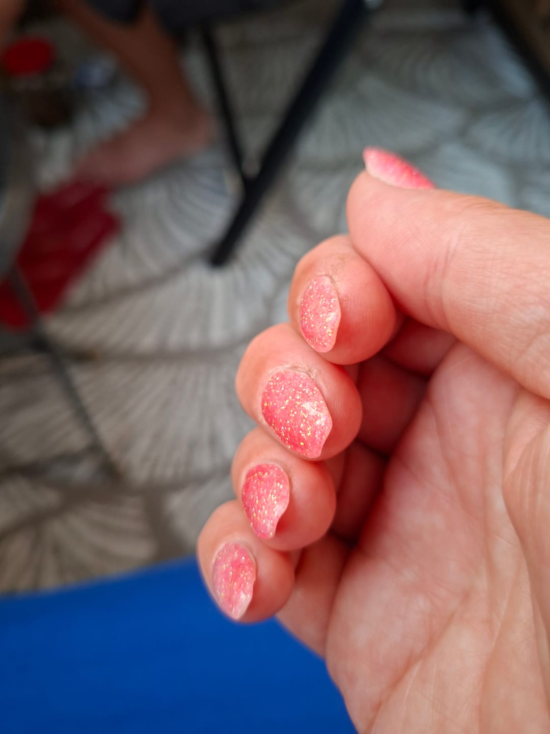 Customer photo review of Sweet Pink Bling Dipping Powder