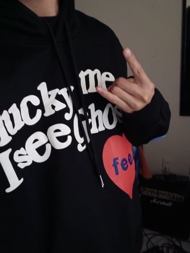Customer photo review of Lucky Mee I See Ghosts Hoodie