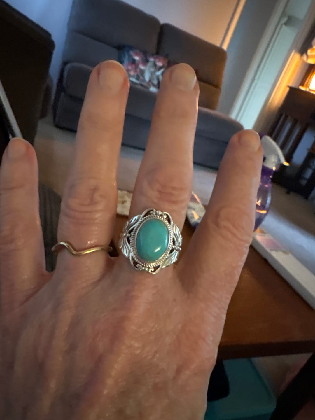 Customer photo review of Wild Thing Turquoise Ring