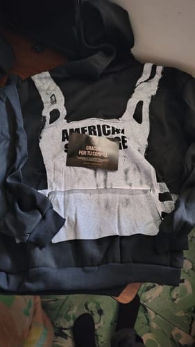 Customer photo review of AMERICAN SABOTAGE HOODIE