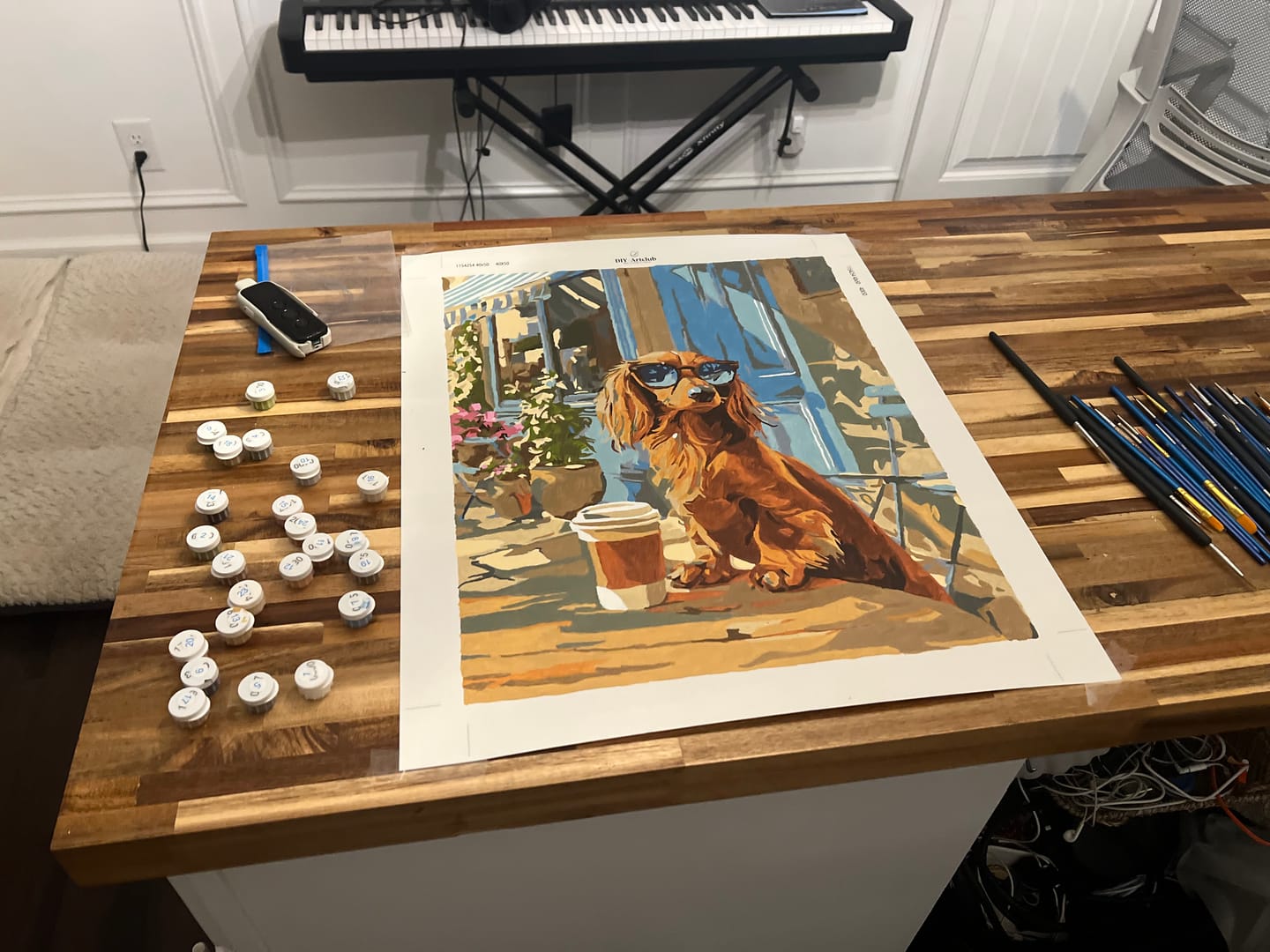 Customer photo review of Cool Dog | Paint by Number