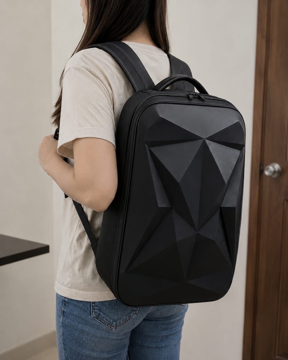 Customer photo review of Hard Shell Tech Backpack - Vektar