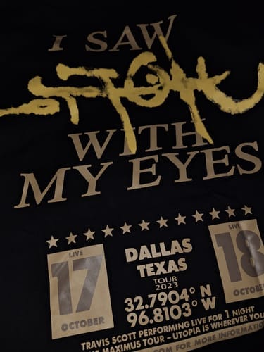 Customer photo review of I Saw With My Eyes 2023 Tour PHX Tee