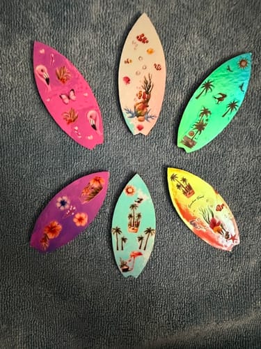 Customer photo review of Unfinished Wood Fishtail Surfboard Shape | Ocean Craft Cutout | up to 46" DIY