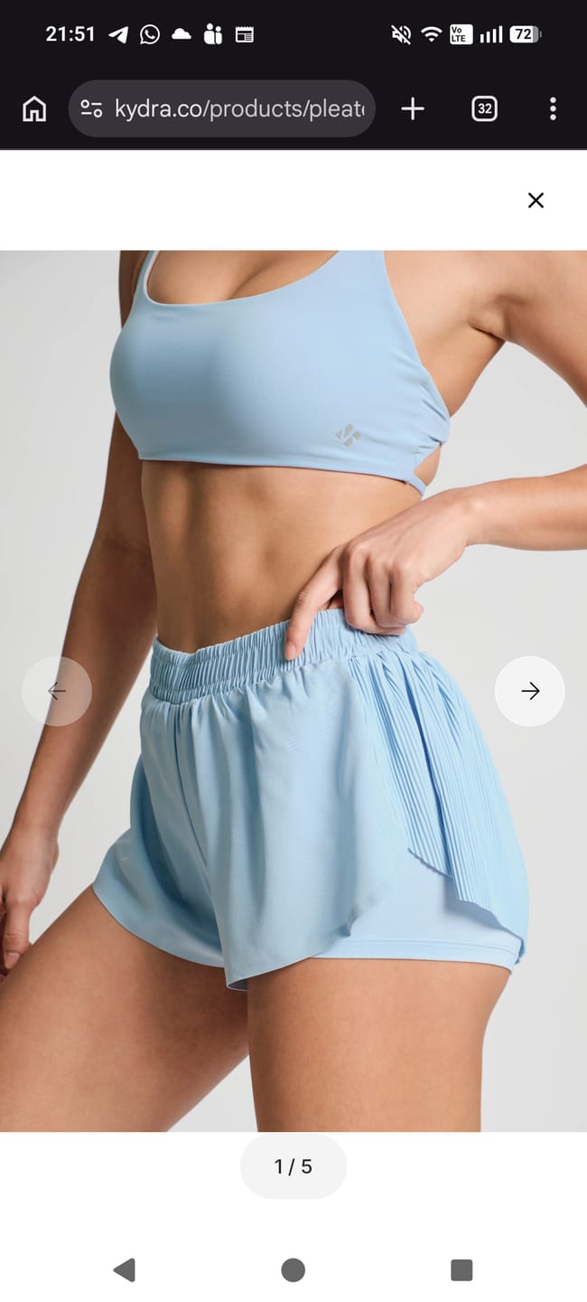 Customer photo review of Pleated Shorts