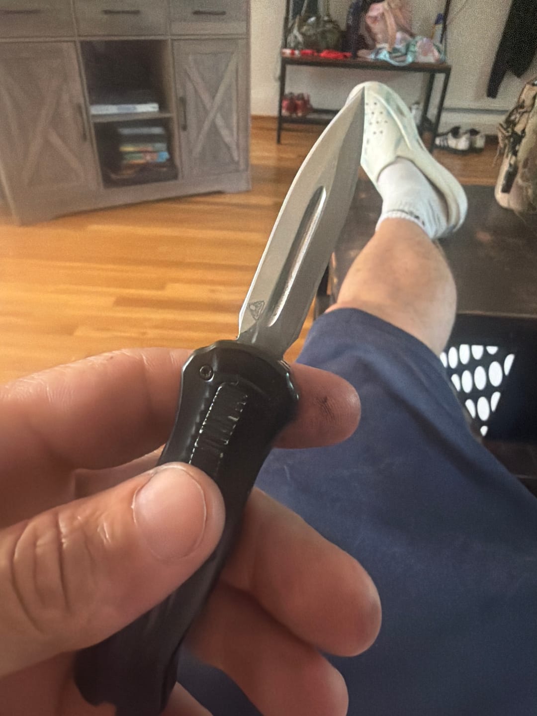 Customer photo review of VT Black Rocket Mini OTF Knife