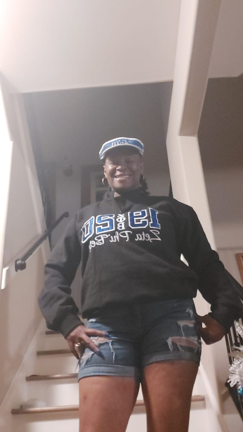 Customer photo review of Zeta Phi Beta - Quarter Zip Sweatshirt