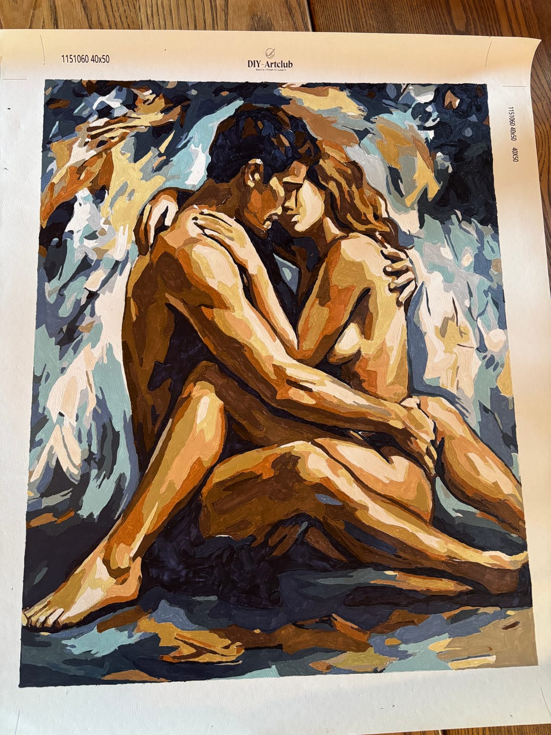 Customer photo review of Sensual Lovers | Paint by Number