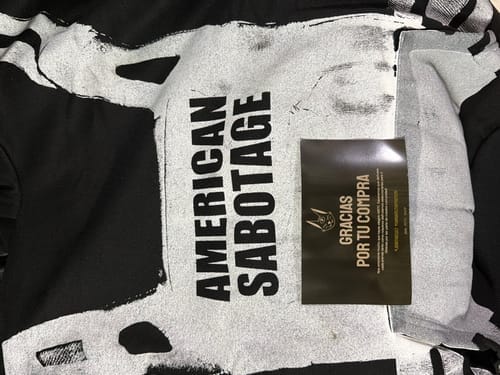 Customer photo review of AMERICAN SABOTAGE HOODIE
