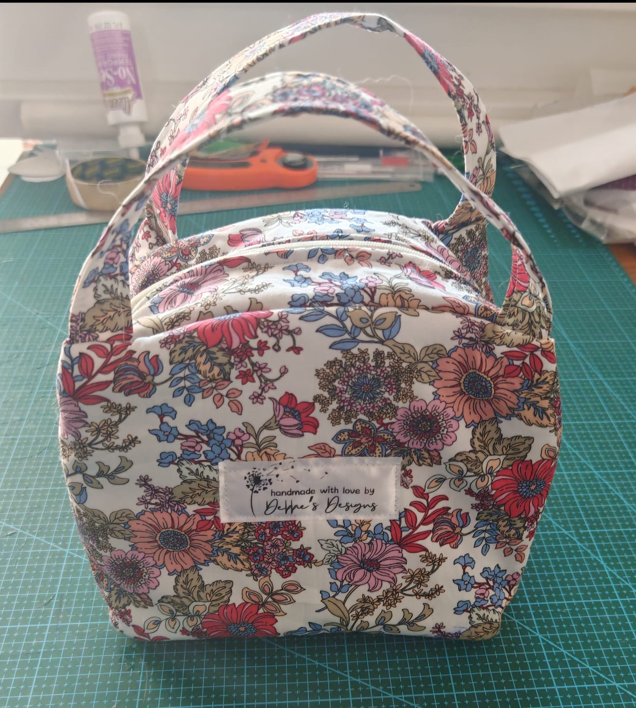Customer photo review of Floral Drawings Rose & Hubble Cotton Poplin Fabric