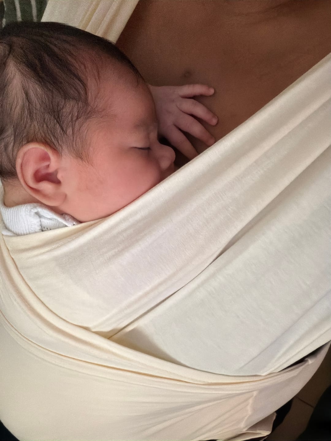 Customer photo review of Baby Dink Carrier - Ecru
