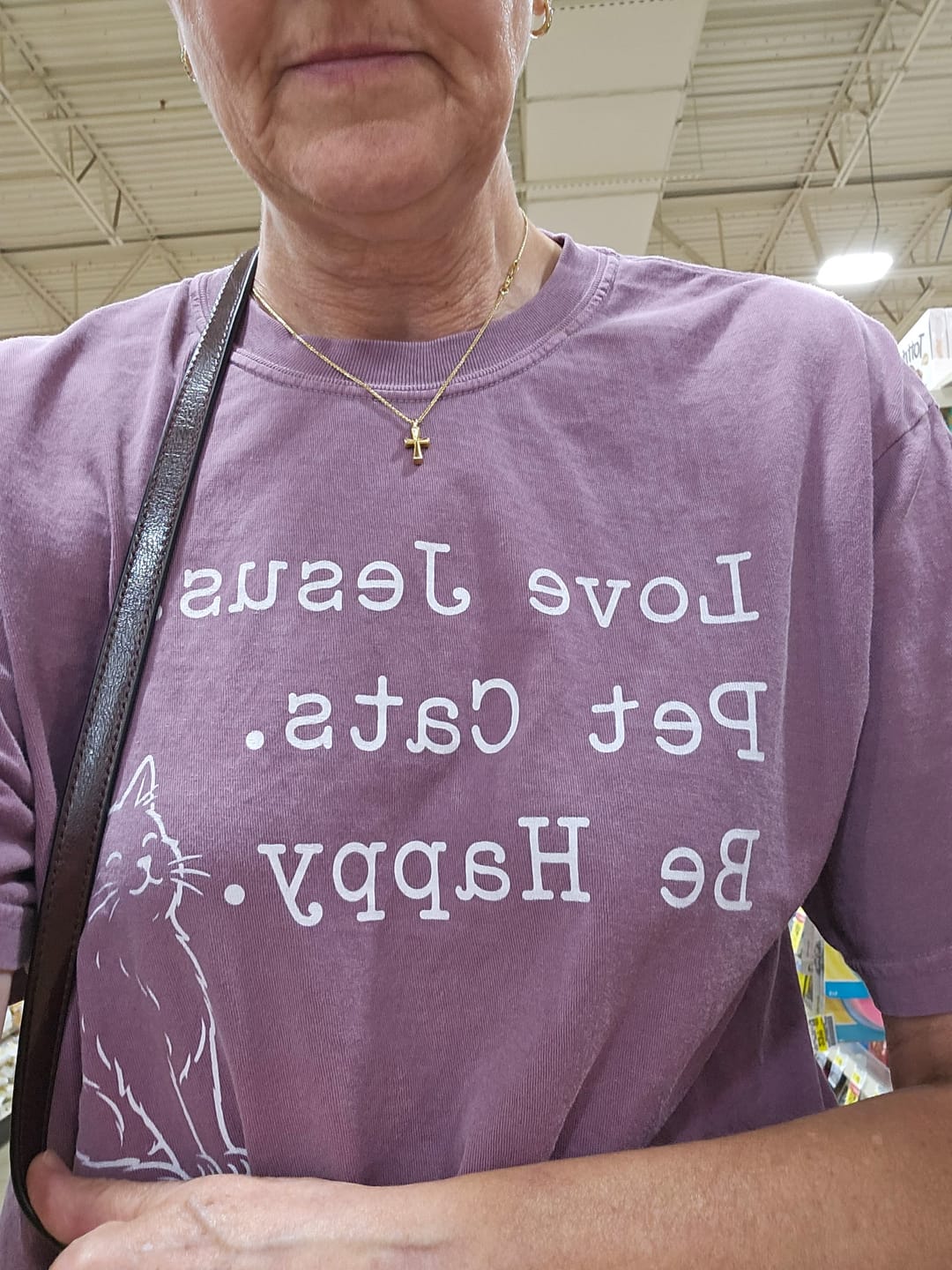 Customer photo review of Paws & Peace T-Shirt