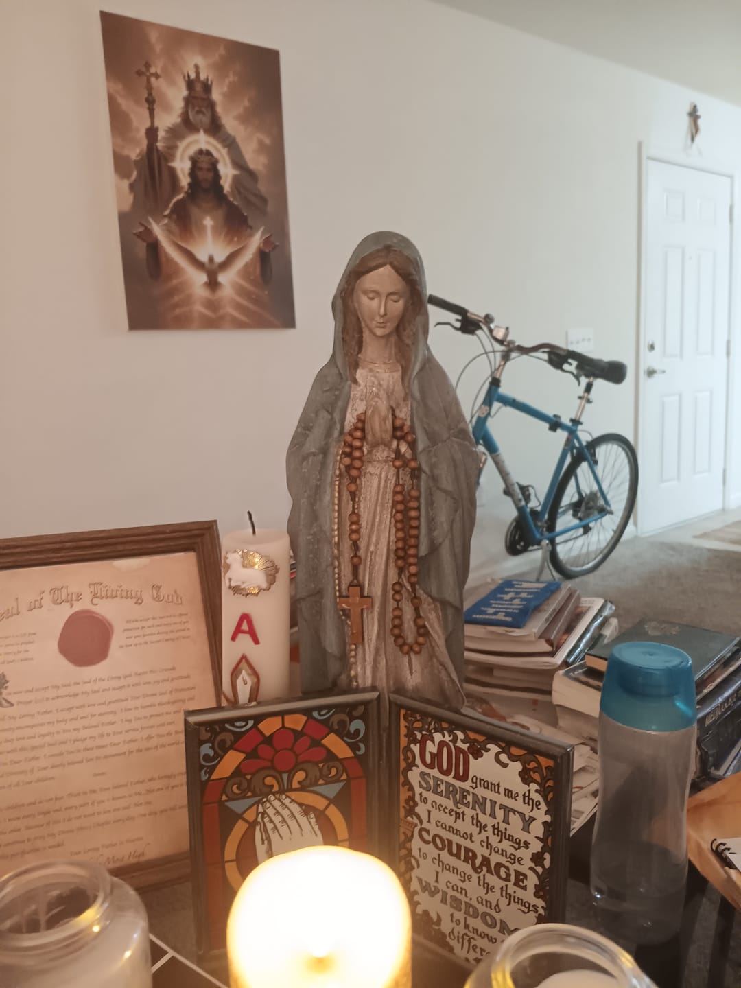 Customer photo review of Holy Trinity Canvas Print, Christian Wall Art, God the Father Son and Holy Spirit Decor, Faith Home Decor