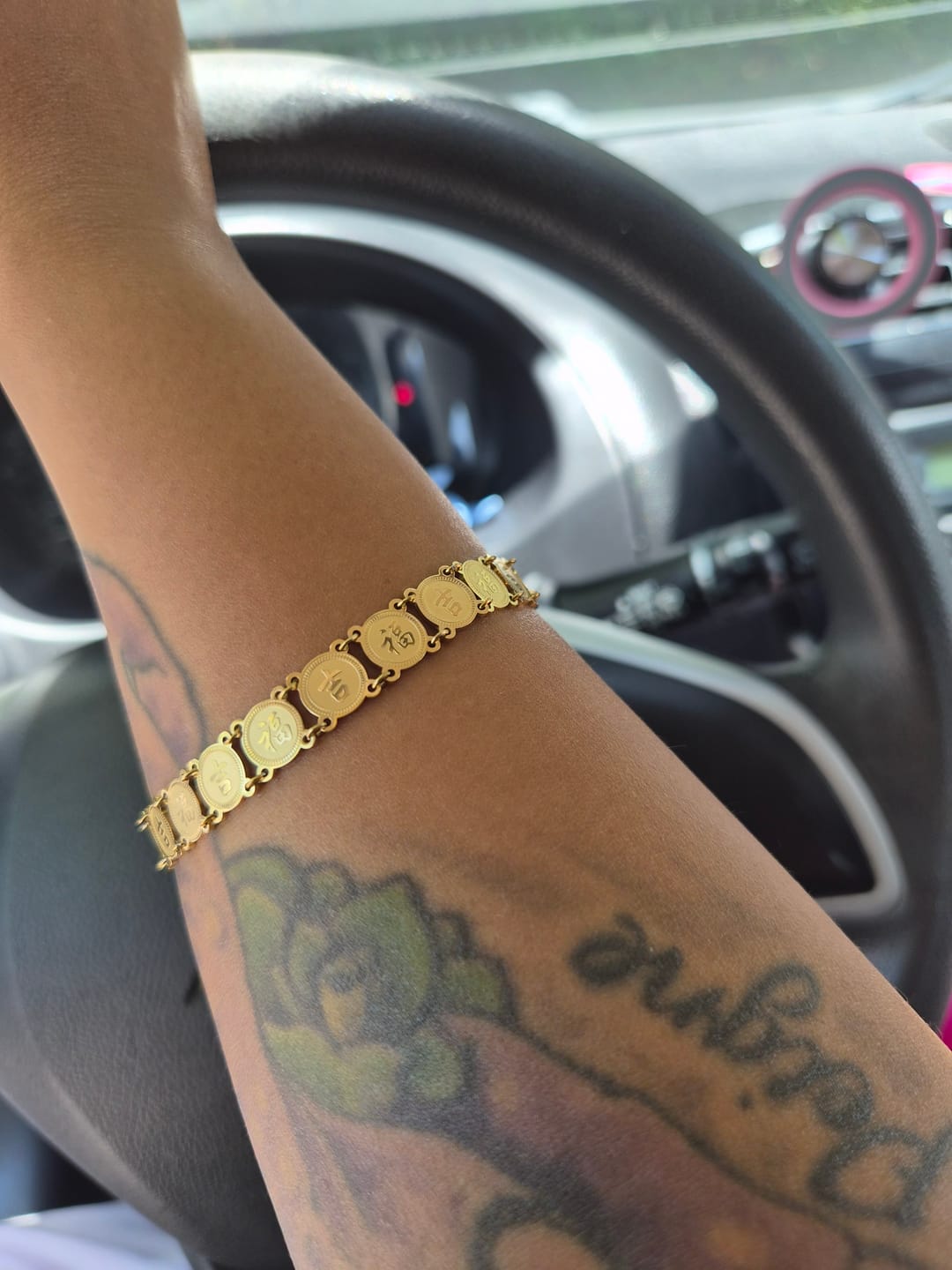 Customer photo review of Lucky Coin Bracelet