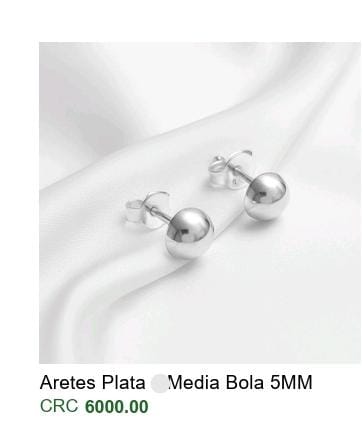 Customer photo review of Aretes Plata ⚪️Media Bola 5MM